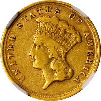 Three-Dollar Gold Piece (1854): Unusual Denomination And Scarcity Make It A Numismatic Treasure.